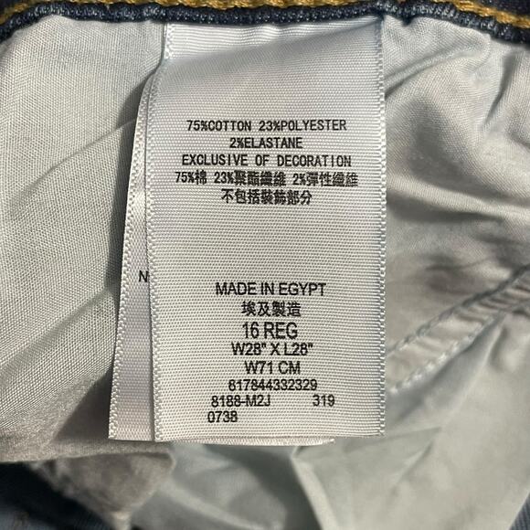 Levis 511 Jeans Youth Size 16 Big Boys Slim Fit Performance Mid Rise Dark Wash - Picture 8 of 15